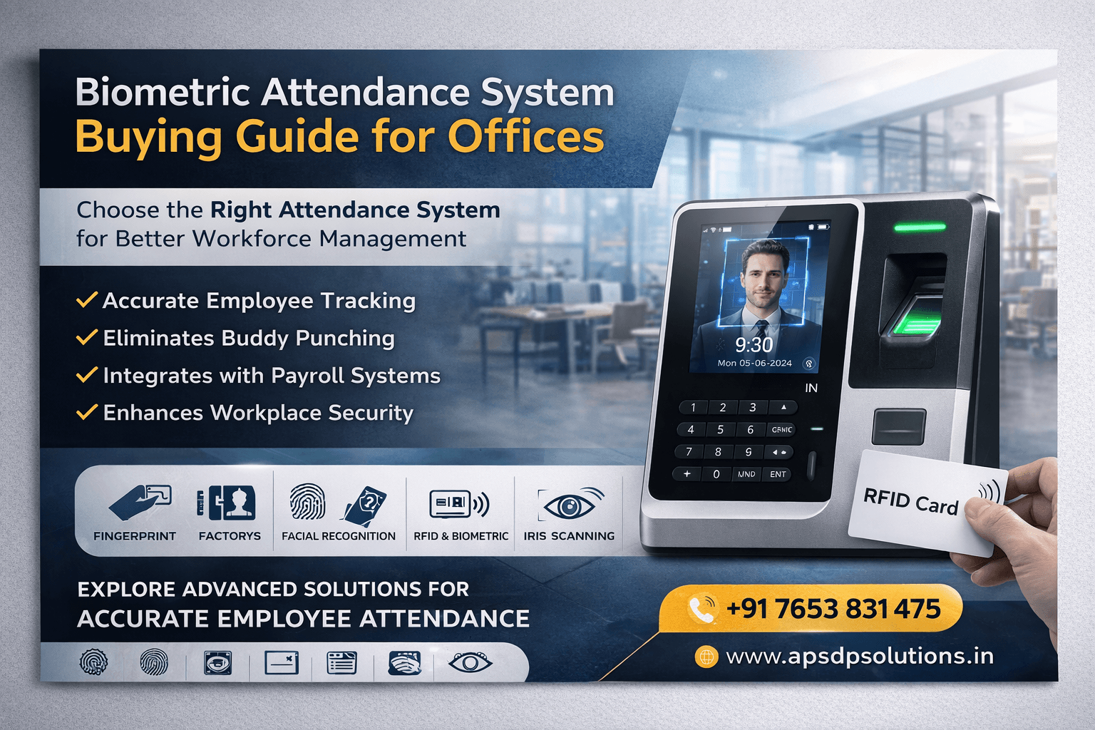 Biometric Attendance System Buying Guide for Offices | APSDP Solutions Blog