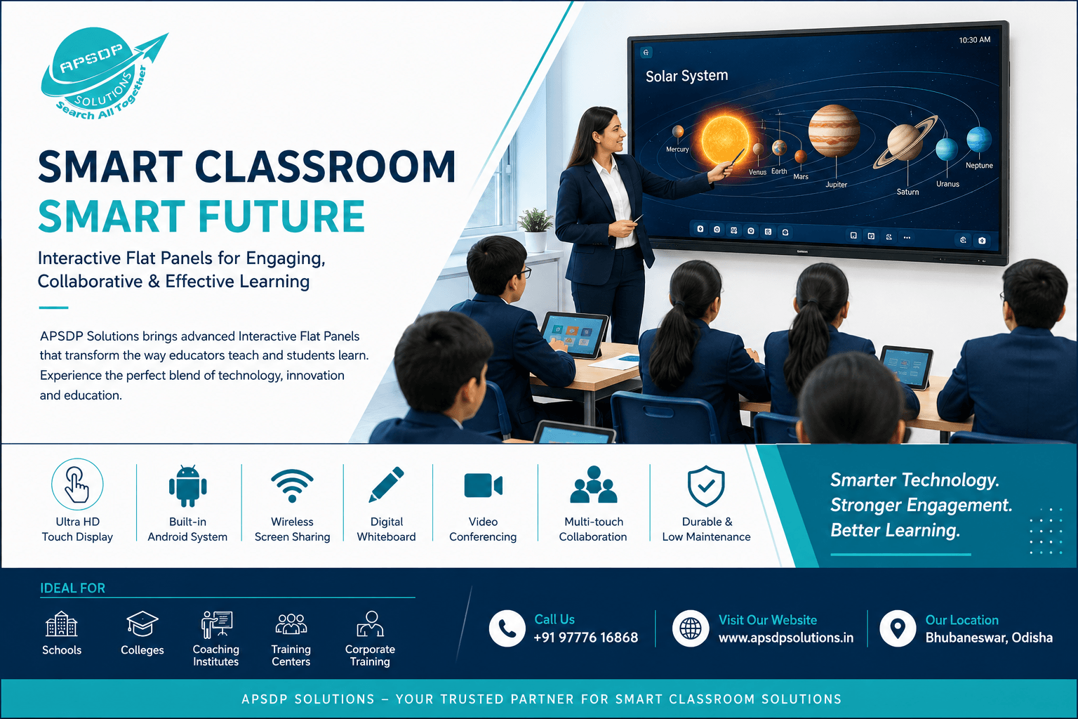 Ultimate Guide to Interactive Flat Panels for Schools and Colleges in India (2026) | APSDP Solutions Blog