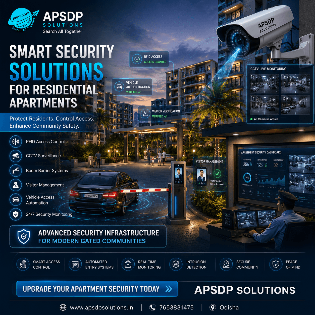 Smart Security Solutions for Residential Apartments | APSDP Solutions Bhubaneswar